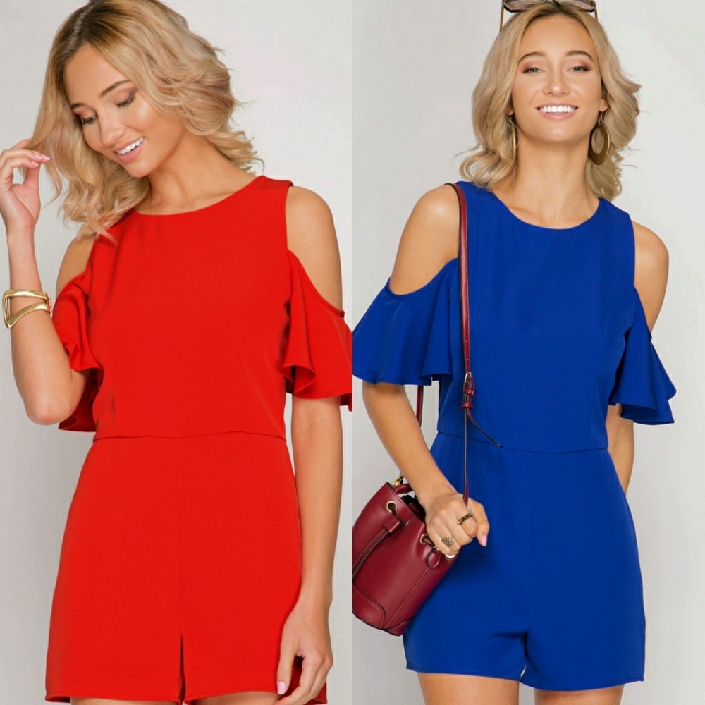 🌟New Arrival Imani Cold-Shoulder Romper🌟